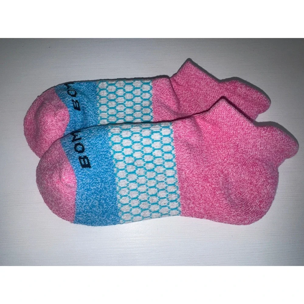 Bombas Womens Ankle Socks Medium 4 Pair Honeycomb Arch Support Multi Color